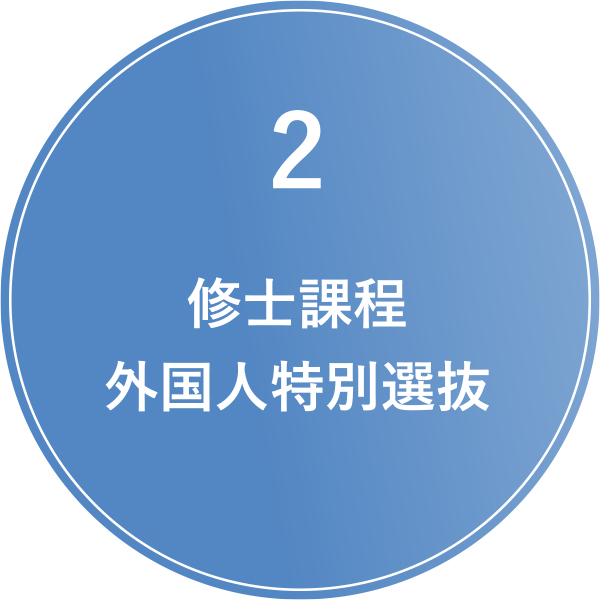 修士課程 外国人特別選抜