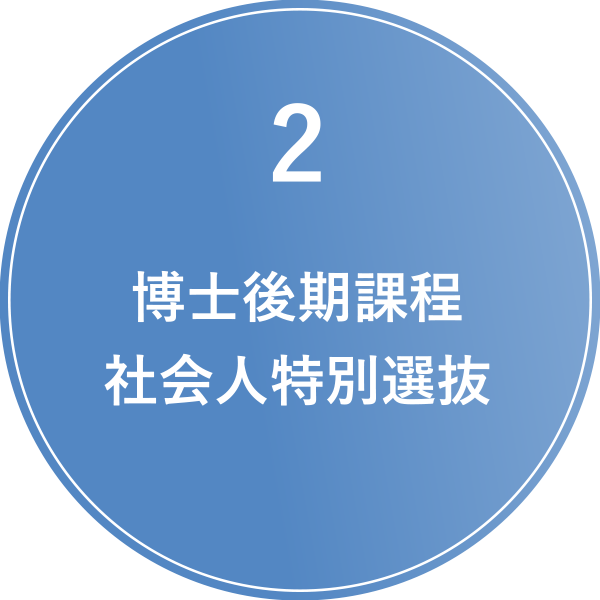 博士後期課程 社会人特別選抜